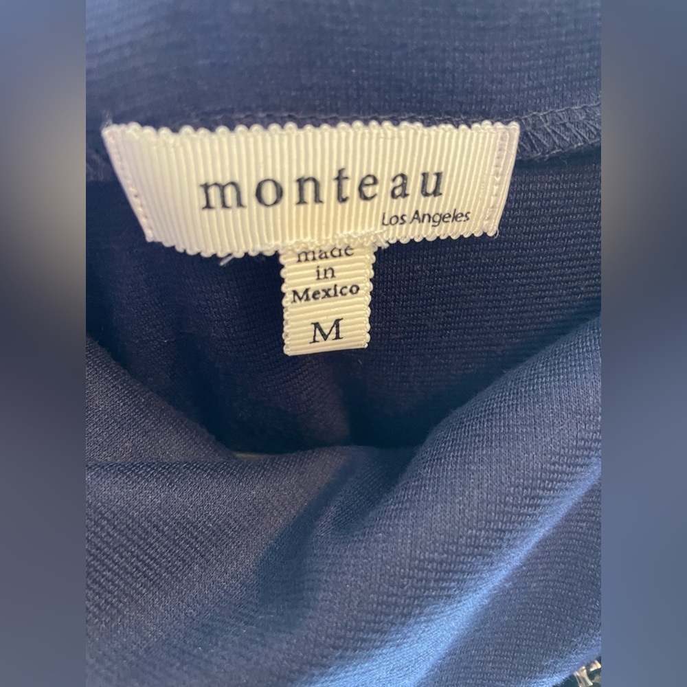 ModCloth Coach Tour Monteau Navy Blue Collared Dress, Pockets, Sz M - Picture 6 of 6